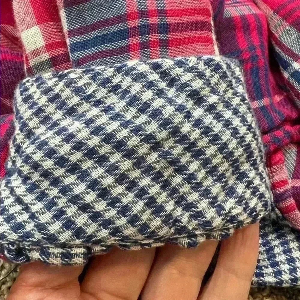 Rails Kendra Plaid Button Down Shirt Blue Red White XS - Picture 5 of 9